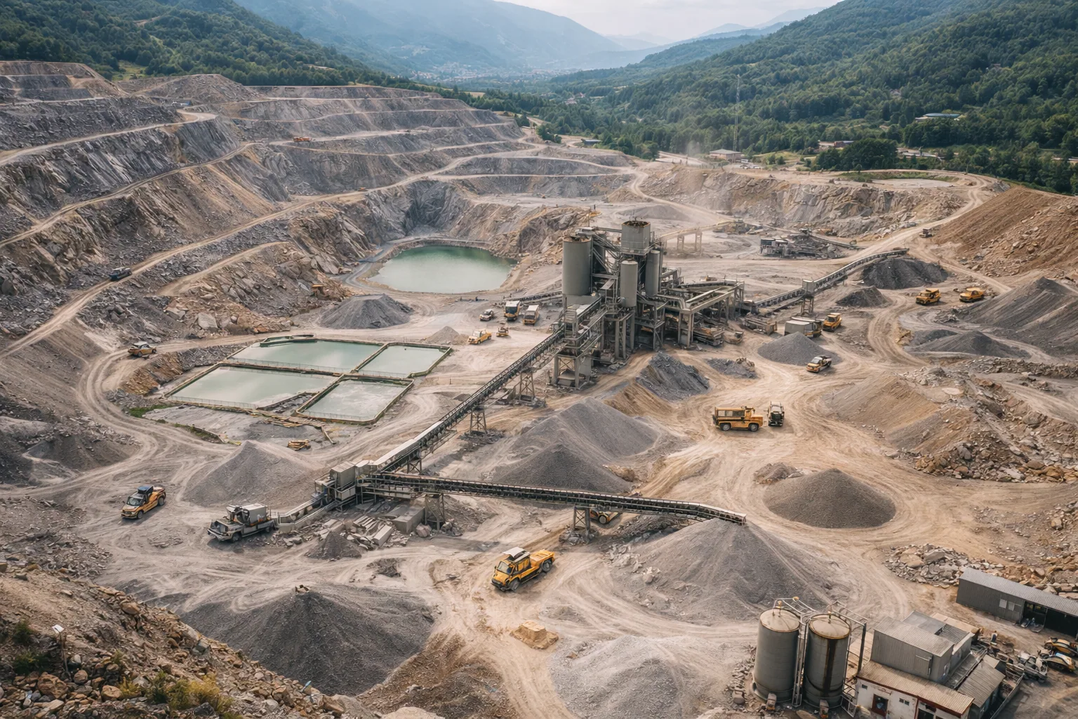 Rilievo di cave e fronti di scavo
